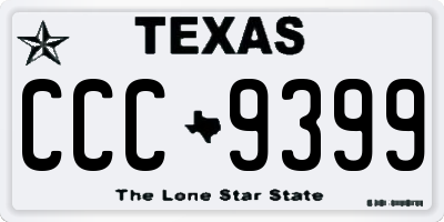 TX license plate CCC9399