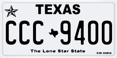 TX license plate CCC9400