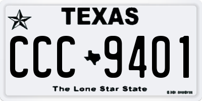 TX license plate CCC9401