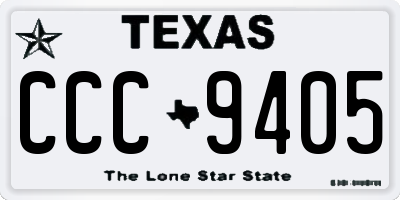 TX license plate CCC9405