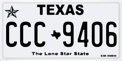 TX license plate CCC9406
