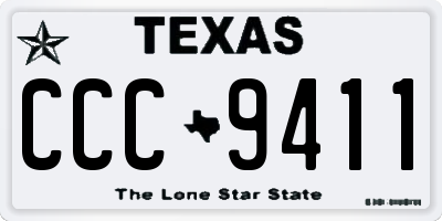 TX license plate CCC9411