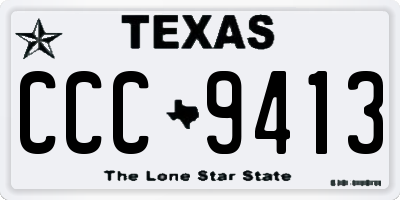 TX license plate CCC9413