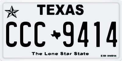 TX license plate CCC9414