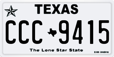 TX license plate CCC9415
