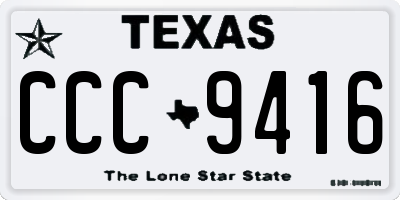 TX license plate CCC9416