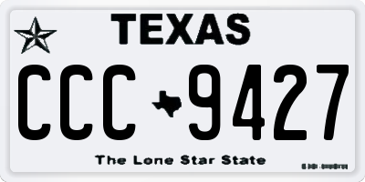 TX license plate CCC9427