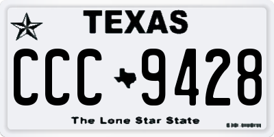 TX license plate CCC9428