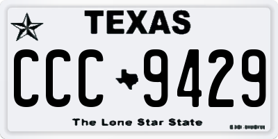 TX license plate CCC9429