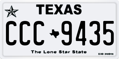 TX license plate CCC9435