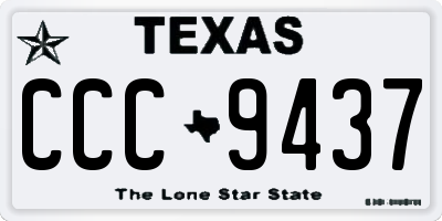TX license plate CCC9437