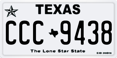 TX license plate CCC9438