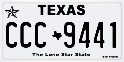 TX license plate CCC9441