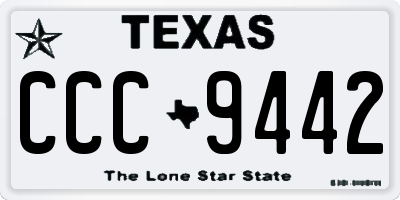 TX license plate CCC9442