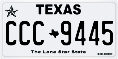 TX license plate CCC9445
