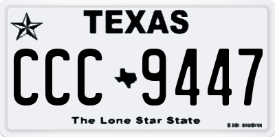 TX license plate CCC9447