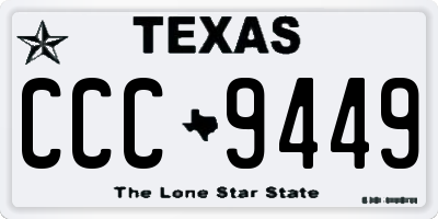 TX license plate CCC9449