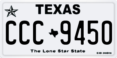 TX license plate CCC9450