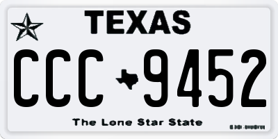 TX license plate CCC9452
