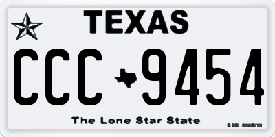 TX license plate CCC9454