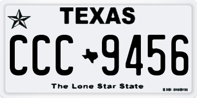 TX license plate CCC9456
