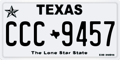 TX license plate CCC9457