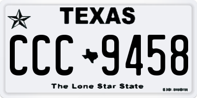 TX license plate CCC9458
