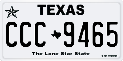 TX license plate CCC9465