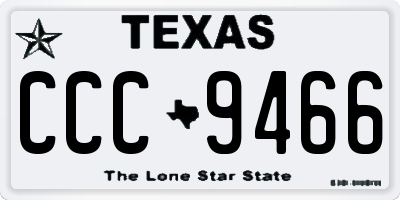 TX license plate CCC9466