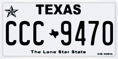 TX license plate CCC9470