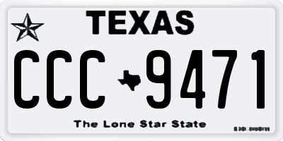 TX license plate CCC9471