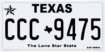 TX license plate CCC9475