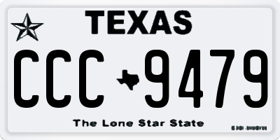 TX license plate CCC9479