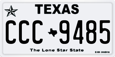 TX license plate CCC9485