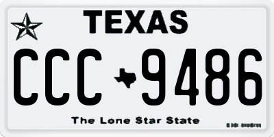 TX license plate CCC9486