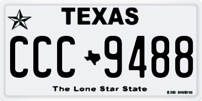 TX license plate CCC9488
