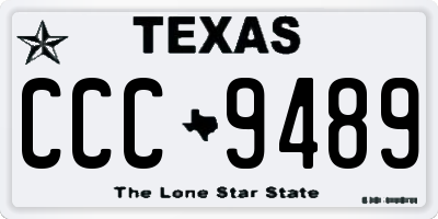 TX license plate CCC9489