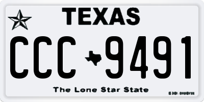 TX license plate CCC9491