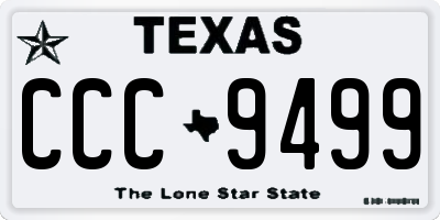 TX license plate CCC9499