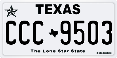 TX license plate CCC9503
