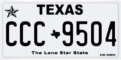 TX license plate CCC9504