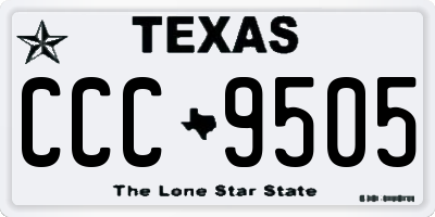 TX license plate CCC9505