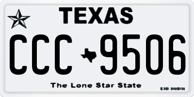 TX license plate CCC9506