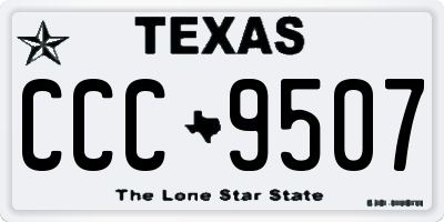 TX license plate CCC9507