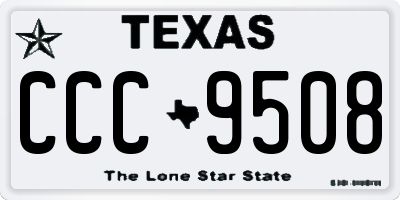 TX license plate CCC9508