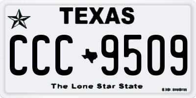 TX license plate CCC9509