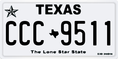 TX license plate CCC9511