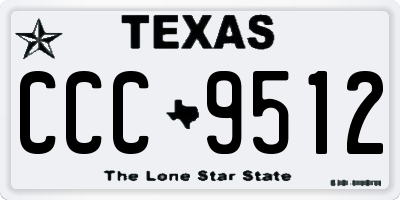 TX license plate CCC9512