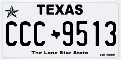 TX license plate CCC9513