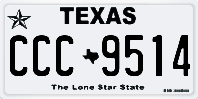TX license plate CCC9514